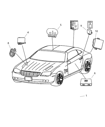 2005 Chrysler Crossfire Modules Diagram