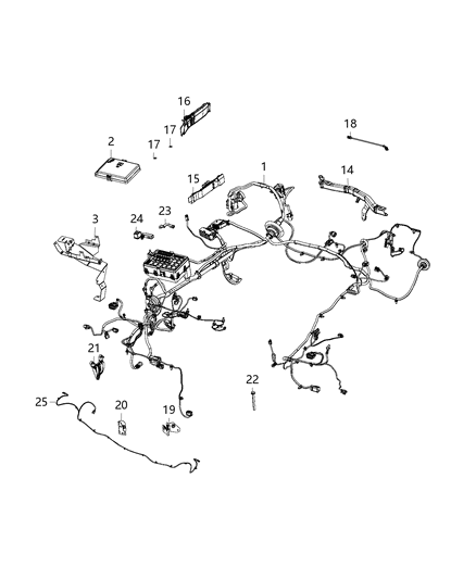 2018 Dodge Challenger Wiring-Front End Lighting Diagram for 68259674AA