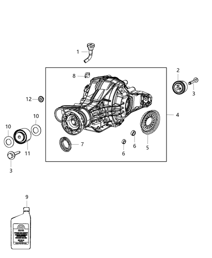 2013 Dodge Durango Differential-Rear Axle Diagram for 68210544AA