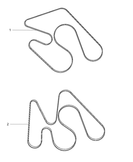 2008 Dodge Ram 2500 Belts, Serpentine & V-Belts Diagram 2