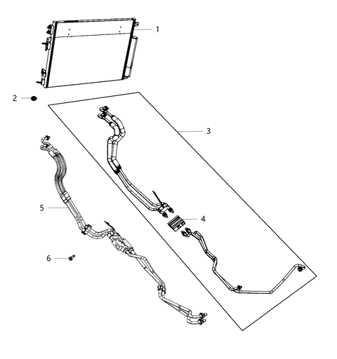 2017 Chrysler 300 Transmission Oil Cooler & Lines Diagram