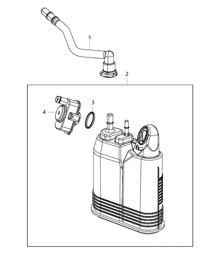 2015 Jeep Grand Cherokee CANISTER-Vapor Diagram for 68234063AA