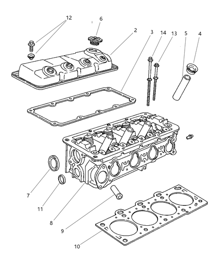 2000 Dodge Neon SPACER-Cylinder Head Cover Diagram for 4777625AA