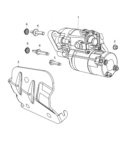 2019 Dodge Durango Starter & Related Parts Diagram 2