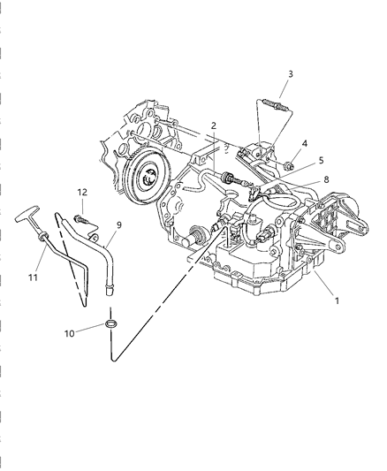 2001 Dodge Intrepid Transaxle Mounting & Miscellaneous Parts Diagram