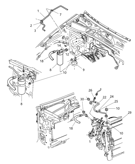 2007 Jeep Liberty Plumbing - A/C Diagram 2