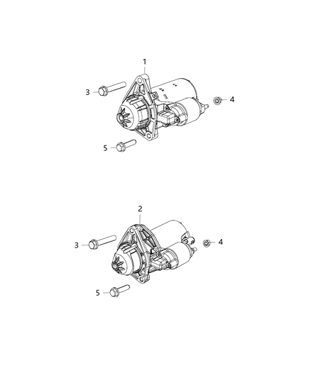 2016 Jeep Grand Cherokee Engine Starter Diagram for R8080460AB