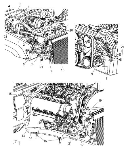 2007 Jeep Commander Line-Auxiliary A/C Suction Diagram for 55037862AC