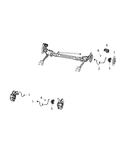 2020 Chrysler Pacifica Bracket-Brake Sensor Diagram for 68252716AB