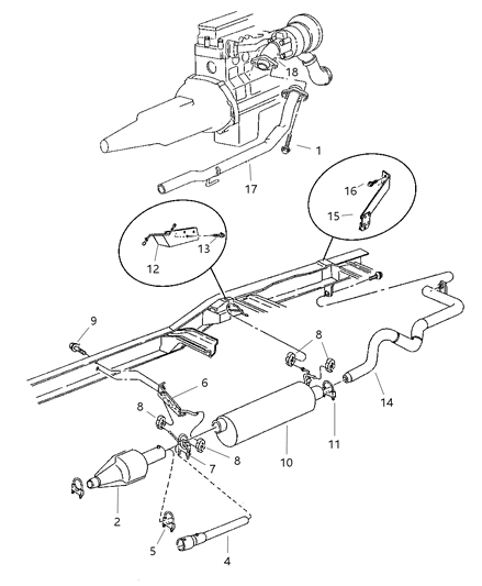 2001 Dodge Ram 2500 Regular Cab Exhaust System Diagram 2