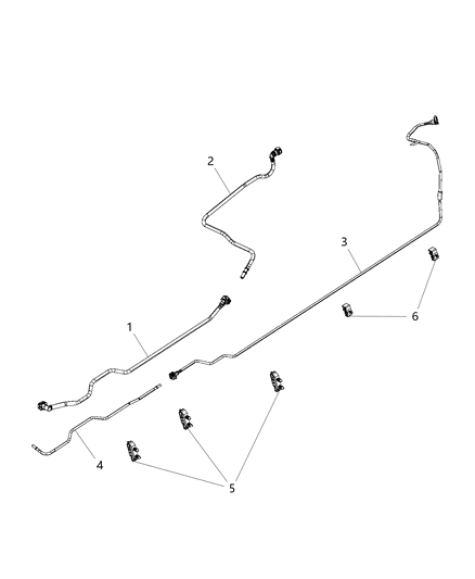 2019 Ram 1500 Tube-Fuel Supply Diagram for 68307824AA