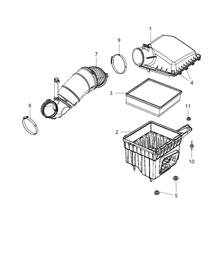 2009 Dodge Ram 5500 Air Cleaner Diagram