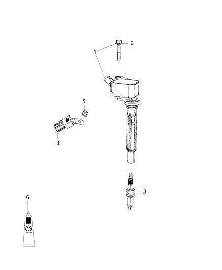 2019 Jeep Cherokee Spark Plugs, Ignition Coil Diagram 1