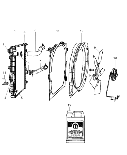 2010 Dodge Ram 5500 Radiator & Related Parts Diagram