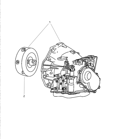 2001 Chrysler Voyager Trans-With Torque Converter Diagram for 5019914AA