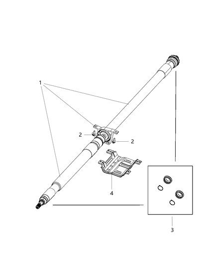 2019 Jeep Compass Drive Shaft Diagram for 68305555AB