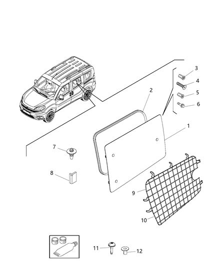 2020 Ram ProMaster City Guard-Door SILL Diagram for 68335567AB