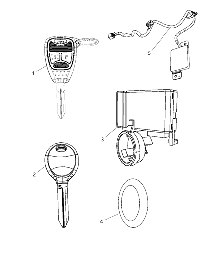 2010 Dodge Ram 3500 Module-Control Module Diagram for 5026221AO