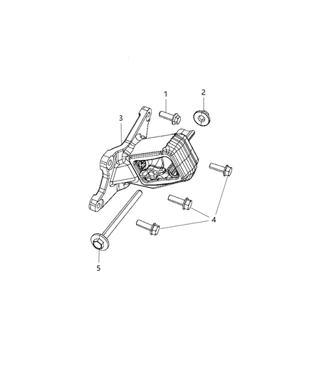 2011 Jeep Wrangler Engine Mounting Right Side Diagram 2