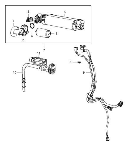 2012 Dodge Charger Vapor Canister & Leak Detection Pump Diagram