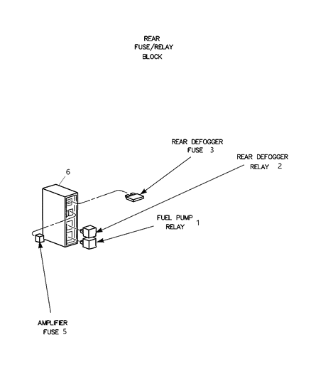 2001 Dodge Viper Fuse Block, Rear Diagram