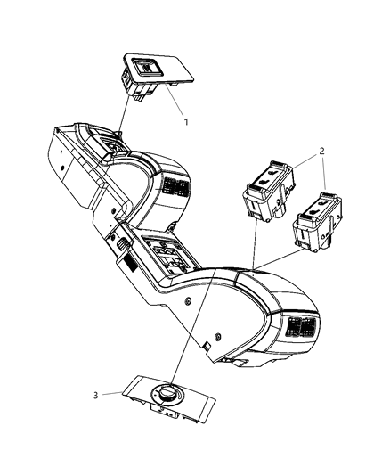 2008 Chrysler Pacifica Switches Console Diagram