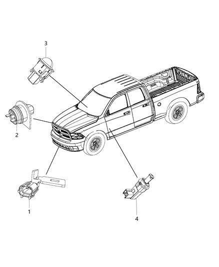 2013 Ram 4500 Sensors - Body Diagram