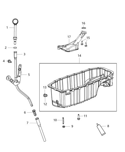 2016 Jeep Renegade Seal-Engine Oil Indicator Tube Diagram for 4892702AA