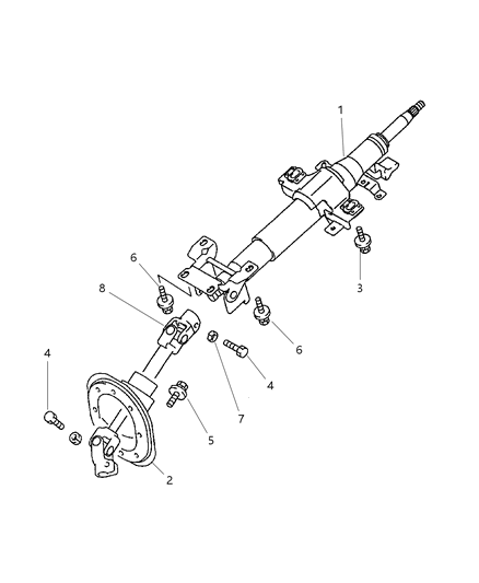 1999 Chrysler Sebring Coupe Column, Steering Diagram