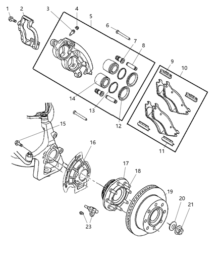 2007 Dodge Ram 2500 Front Brakes Diagram