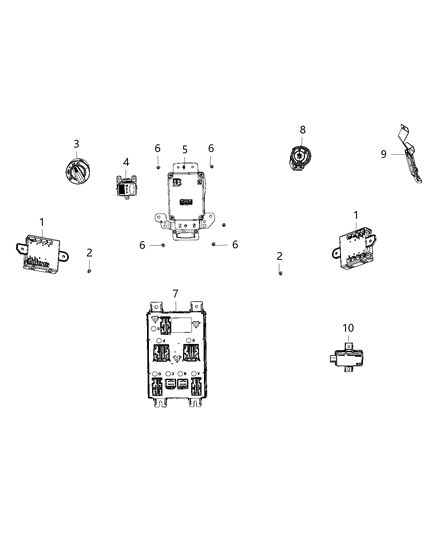 2017 Dodge Viper Module-Door Diagram for 5035187AF