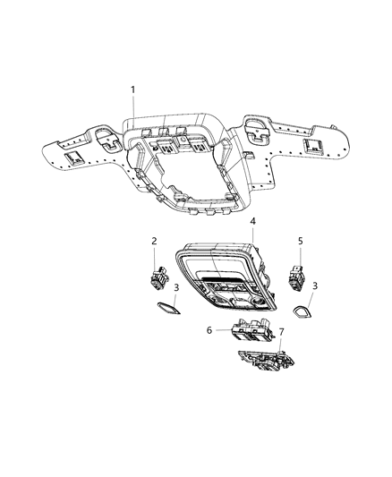 2019 Ram 1500 Overhead Console Diagram