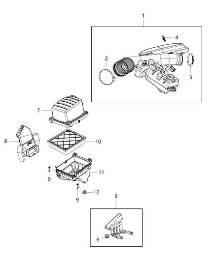 2016 Jeep Grand Cherokee Air Cleaner Diagram 3