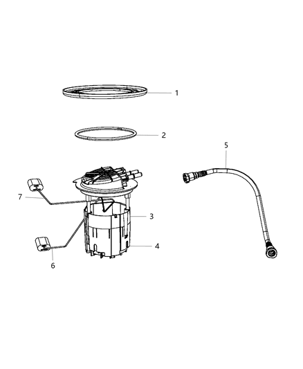 2010 Dodge Journey Level Unit Module Kit Diagram for 68041130AA