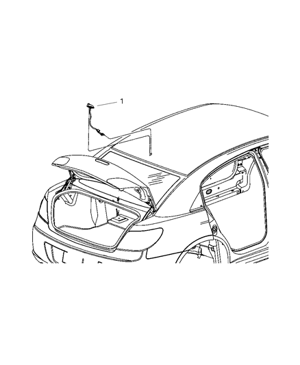 2007 Dodge Avenger Antenna & Related Parts Diagram