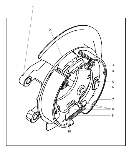 2001 Dodge Ram 3500 Quad & Club Cab Rear Disc Parking Brake Assembly Diagram