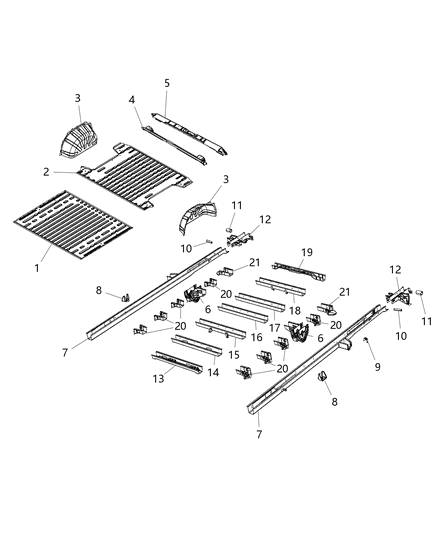 2018 Ram ProMaster 1500 Floor Pan Rear Diagram 2