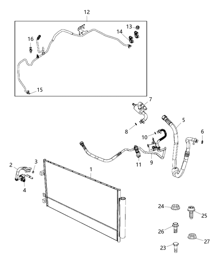 2017 Jeep Renegade Line-A/C Compressor Diagram for 68273236AA