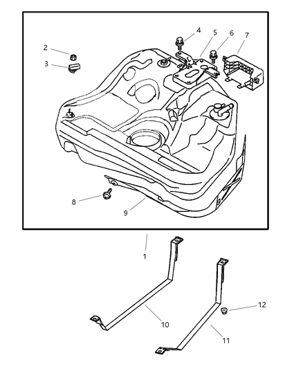2001 Chrysler Sebring Coupe Fuel Tank Diagram