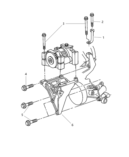 1998 Dodge Ram 3500 Mounting - Compressor Diagram 2