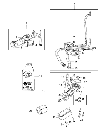 2017 Ram 3500 Hose-Heater Supply And Return Diagram for 68260023AA