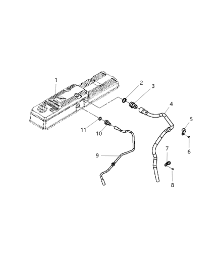 2007 Dodge Ram 3500 Tube Diagram for 68003315AA