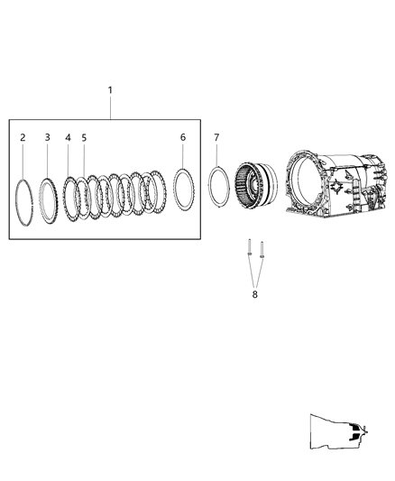 2011 Jeep Wrangler B2 Clutch Assembly Diagram 1