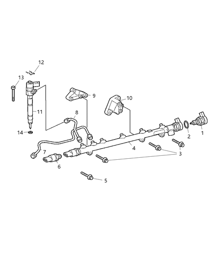 2005 Dodge Sprinter 2500 RETAINER-Fuel INJECTOR Diagram for 5117449AA