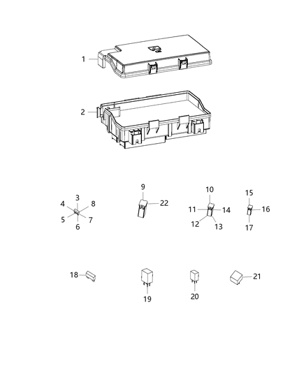 2013 Ram 3500 Fuse Diagram for 68083434AA