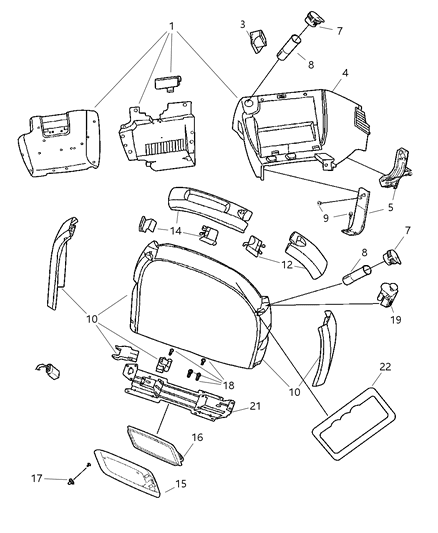 2003 Dodge Caravan Door-Center Console Storage Diagram for SG561QLAD