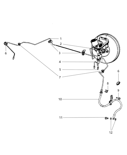 2010 Dodge Caliber Line-Brake Diagram for 5105188AE