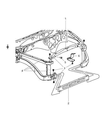 2008 Dodge Ram 3500 Pickup Radiator Support Diagram
