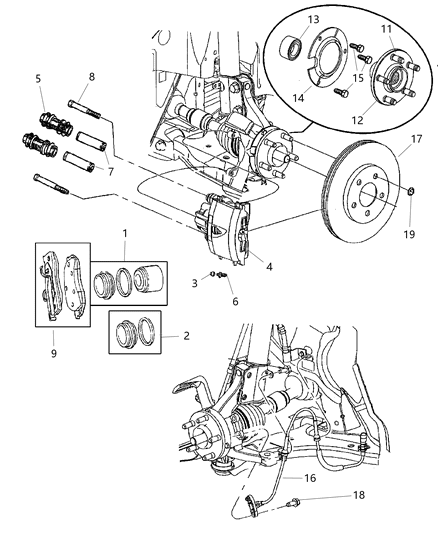 2001 Dodge Neon Front Brakes Diagram