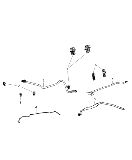 2011 Ram 1500 Tube-Fuel Supply Diagram for 68046489AB